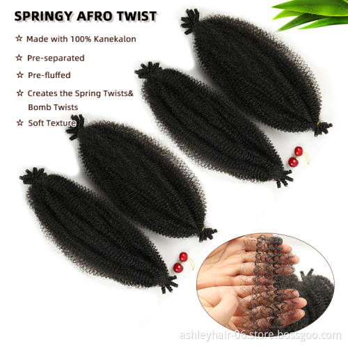 Julianna  synthetic afro crochet braid hair colour  350 613 ghana pre twisted fluffed short doremi Springy Afro spring twist